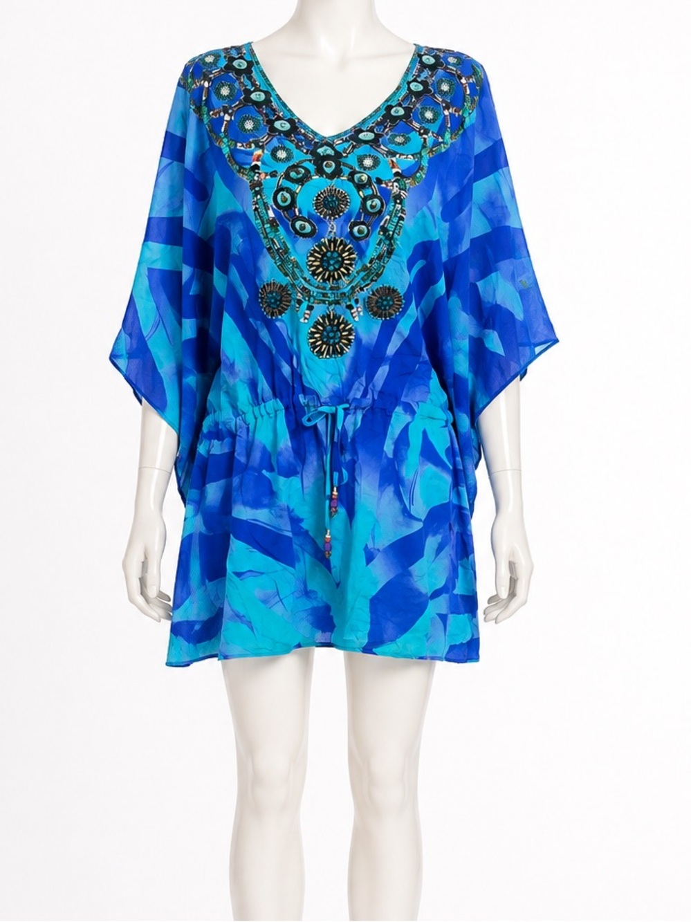 Camilla Loves Intermix Embellished Silk Tunic Cover-Up – Size 2